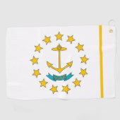 Golfhanddoek met vlag van Rhode Island, Verenigde  (Horizontaal)