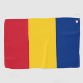 Golfhanddoek met vlag van Roemenië (Horizontaal)