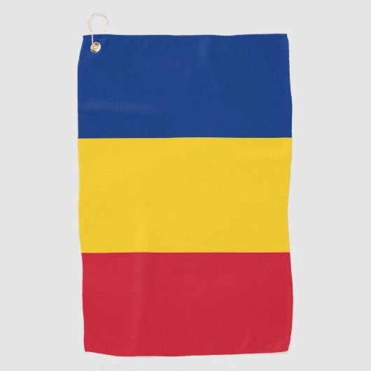 Golfhanddoek met vlag van Roemenië (Voorkant)