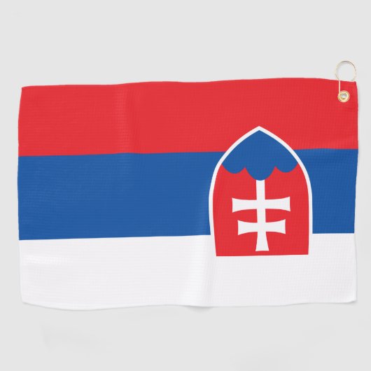 Golfhanddoek met vlag van Slowakije (Horizontaal)
