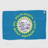 Golfhanddoek met vlag van South Dakota, Verenigde  (Horizontaal)