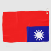 Golfhanddoek met vlag van Taiwan (Horizontaal)