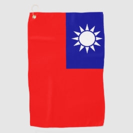 Golfhanddoek met vlag van Taiwan