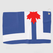 Golfhanddoek met vlag van Toronto, Canada (Horizontaal)