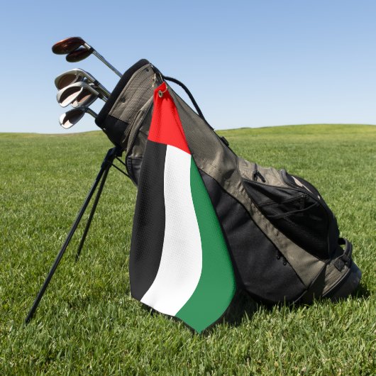 Golfhanddoek met vlag van VAE (Groen)