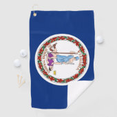 Golfhanddoek met vlag van Virginia State, Verenigd (Insitu)