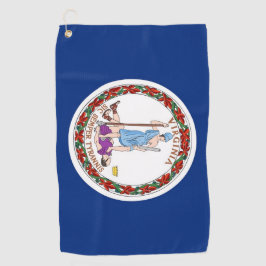 Golfhanddoek met vlag van Virginia State, Verenigd
