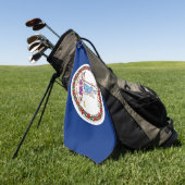 Golfhanddoek met vlag van Virginia State, Verenigd (Groen)