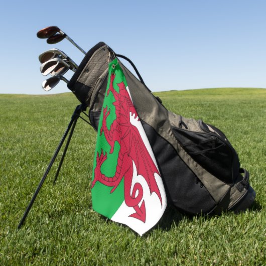 Golfhanddoek met vlag van Wales, Verenigd Koninkri (Groen)