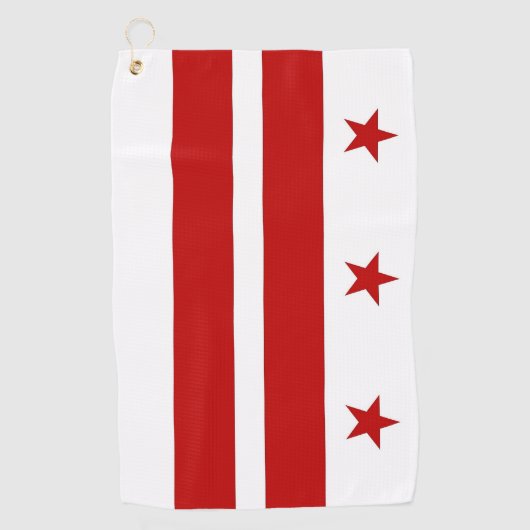 Golfhanddoek met vlag van Washington DC, Verenigde (Voorkant)