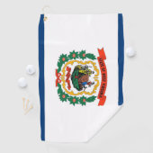 Golfhanddoek met vlag van West Virginia State, Ver (Insitu)