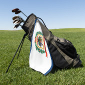 Golfhanddoek met vlag van West Virginia State, Ver (Groen)