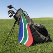 Golfhanddoek met vlag van Zuid-Afrika (Groen)