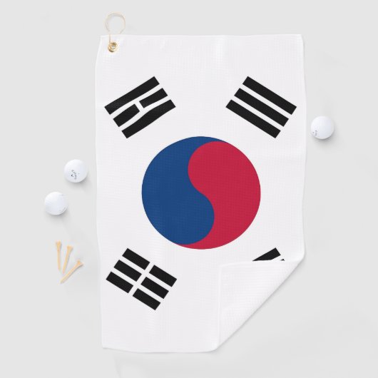 Golfhanddoek met vlag van Zuid-Korea (Insitu)