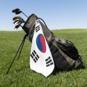 Golfhanddoek met vlag van Zuid-Korea (Groen)