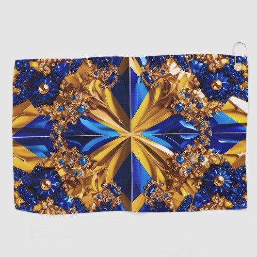 Golfhanddoek met Zweedse kleuren (Horizontaal)