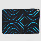 Golfhanddoek - Neon blauw (Horizontaal)