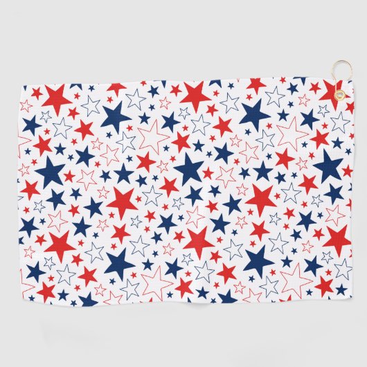 Golfhanddoek Patriottische sterren (Horizontaal)
