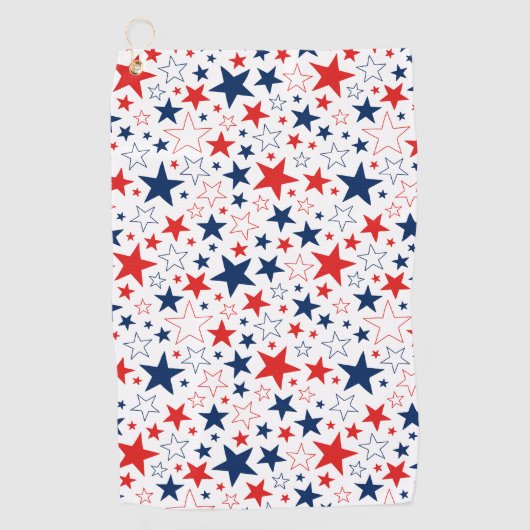 Golfhanddoek Patriottische sterren (Voorkant)