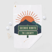 Golfhanddoek Scenic Route To Liberty (Insitu)