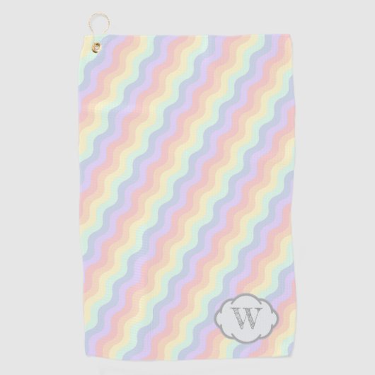 Golfhanddoek voor regenbooggolven (Voorkant)