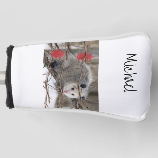 Golfhoofd Hoesje Opossum Natuur Golfheadcover (Voorkant)