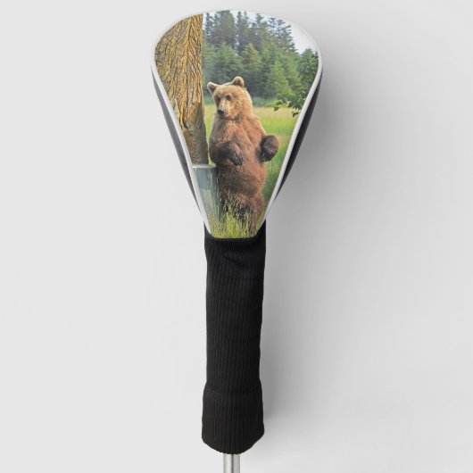 Golfhoofd Hoesje van grizzly beer Golfheadcover (Voorkant)