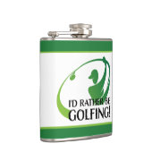 Golfhumor Ik golf liever Golfer Grappig Mannen Heupfles (Rechts)