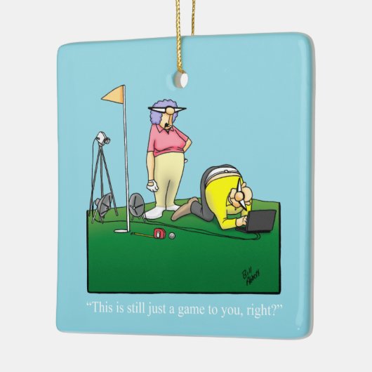 GolfHumor Keramisch Ornament (Links)