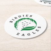 golfinfuus | Birdies | Eagles Logo Ronde Kartonnen Onderzetter (Gebogen)