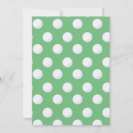 Golfing 2e verjaardag van de Golf Invite Fun Kaart (Achterkant)