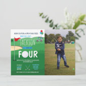 Golfing 4e verjaardag Vier Golfcursus Foto Kaart (Staand voorkant)