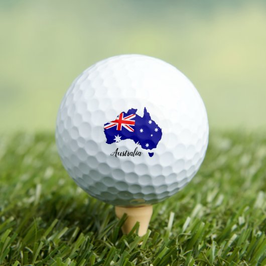 Golfing Australia & Australian Flag / Aussie Golfballen (Insitu Shirt)