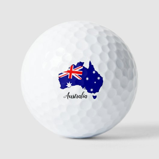 Golfing Australia & Australian Flag / Aussie Golfballen (Voorkant)