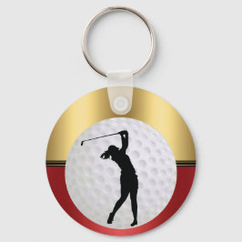 Golfing ball and golfer Elegant background Sleutelhanger