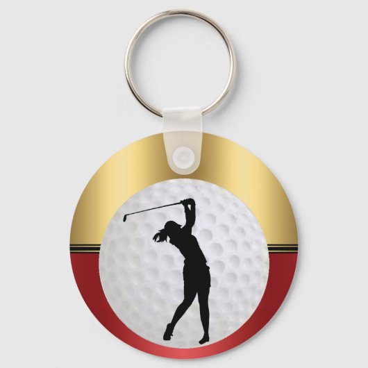 Golfing ball and golfer Elegant background Sleutelhanger (Voorkant)