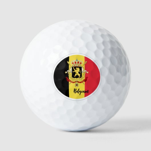 Golfing België en Belgische vlag/Golfbal Golfballen (Voorkant)