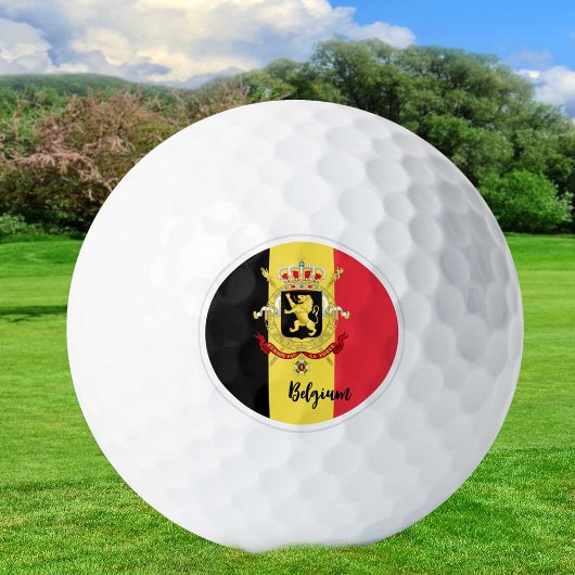 Golfing België en Belgische vlag/Golfbal Golfballen