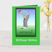 Golfing Birthday kaarten, ik moet dit binnen krijg Kaart (Gele Bloem)