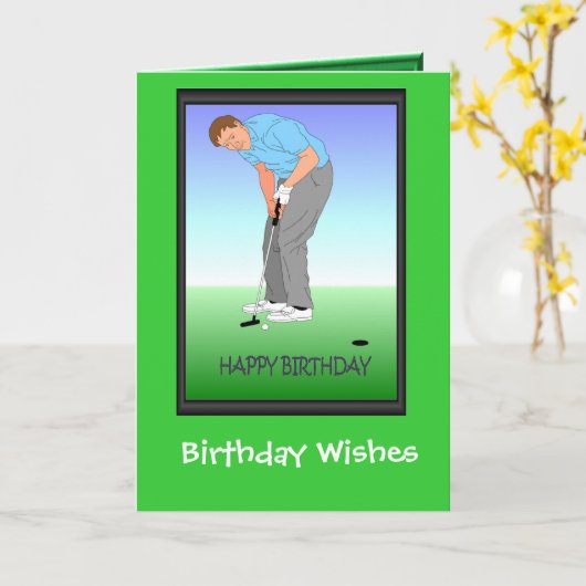 Golfing Birthday kaarten, ik moet dit binnen krijg Kaart (Gele Bloem)