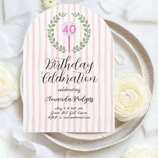 Golfing Birthday Party Kaart