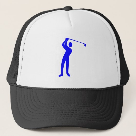 Golfing - blauw trucker pet (Voorkant)