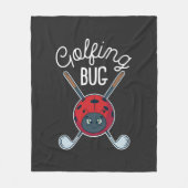 Golfing Bug Cute Outdoor Sports Golf Gag Novelty Fleece Deken (Voorkant)