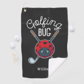 Golfing Bug Cute Outdoor Sports Golf Gag Novelty Golfhanddoek (Insitu)