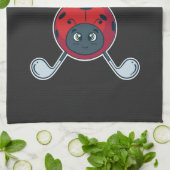 Golfing Bug Cute Outdoor Sports Golf Gag Novelty Theedoek (Gevouwen)