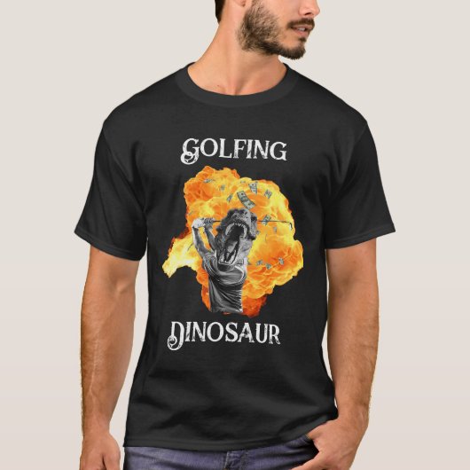 Golfing Dinosaur - Golf T-Shirt (Voorkant)