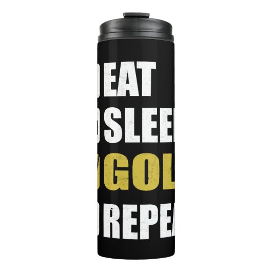 Golfing Eat Sleep Golf Repeat Game Thermosbeker (Voorkant)