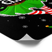 Golfing Elf Christmas Girls Women Elf Squad Xmas F Poster (Hoek)