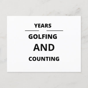 GOLFING EN BOEKHOUDING VAN JAAR BRIEFKAART