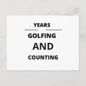GOLFING EN BOEKHOUDING VAN JAAR BRIEFKAART (Voorkant)
